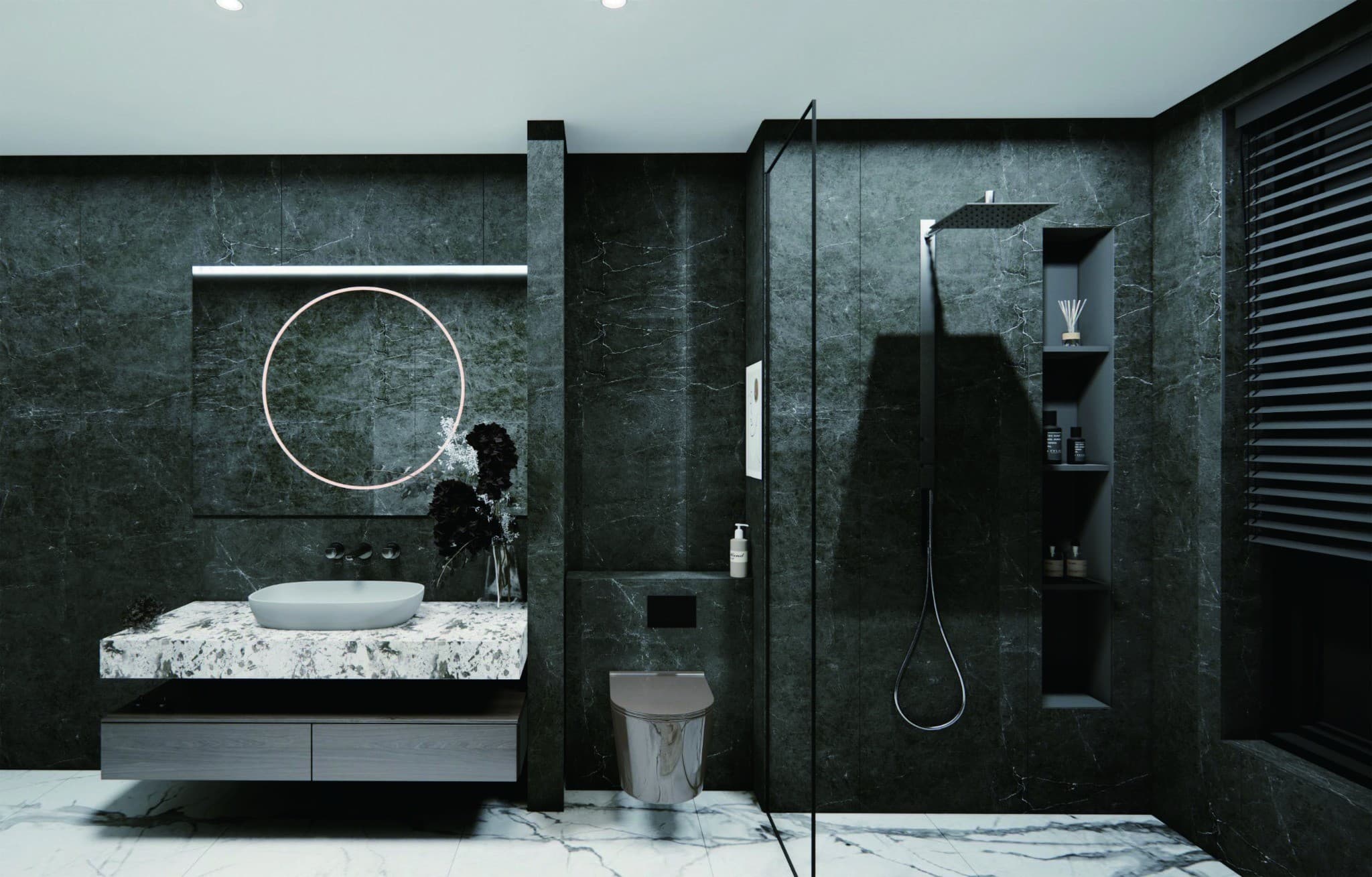 Graphite Marble - SPC Wall Panel product image